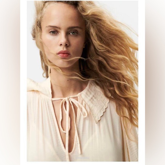 ZARA ~ ✨ Bloggers favourite ✨ MIDI DRESS WITH PANELS in Vanilla - Picture 14 of 17